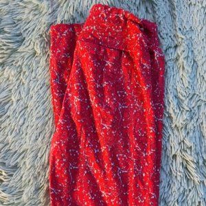LulaRoe - Red Butter Soft Leggings - Size: TWEEN